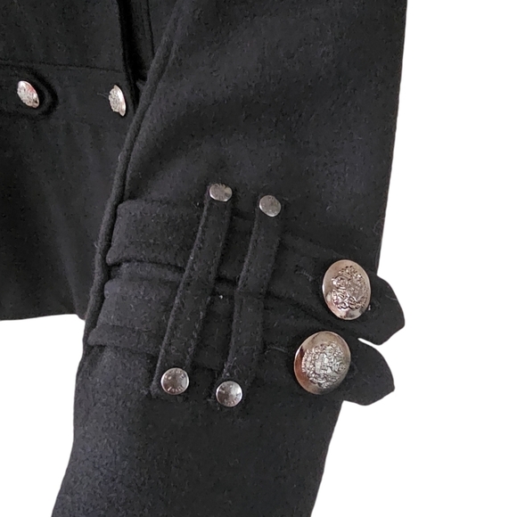 Juicy Girl wool blend jacket double breasted notched collar, buckle cuffs  M - Picture 7 of 11